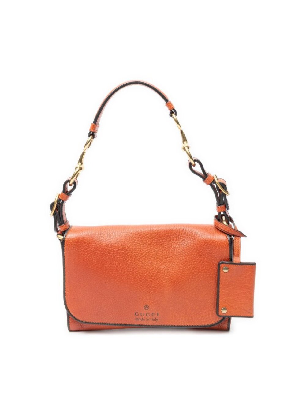 Gucci Small Harness Shoulder Bag Red Grain Calf Skin Leather